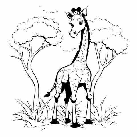 Giraffe cartoon design. Animal zoo life nature and fauna theme V