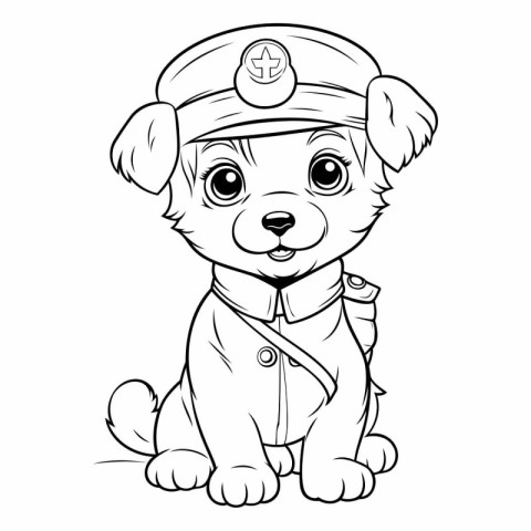 Puppy in the form of a police officer