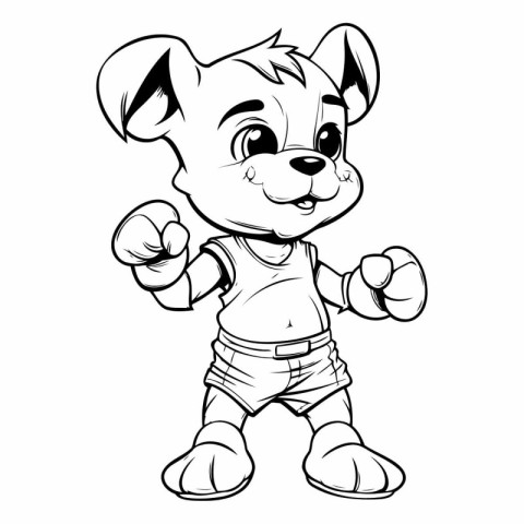 Cartoon Illustration of Cute Little Puppy Animal Character for C