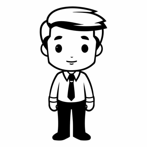 businessman cartoon character on white background vector illustr