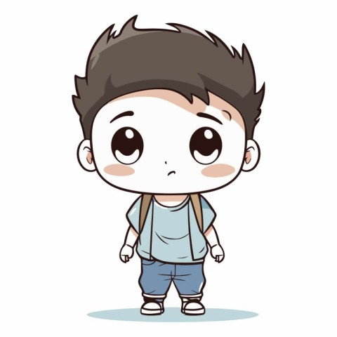 cute boy cartoon design eps10 graphic.