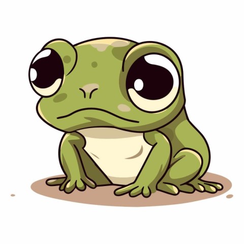 Cute little frog isolated on a white background.