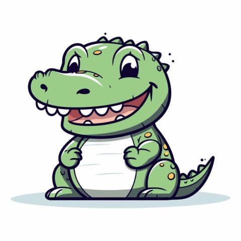 Cartoon crocodile of a cute crocodile.