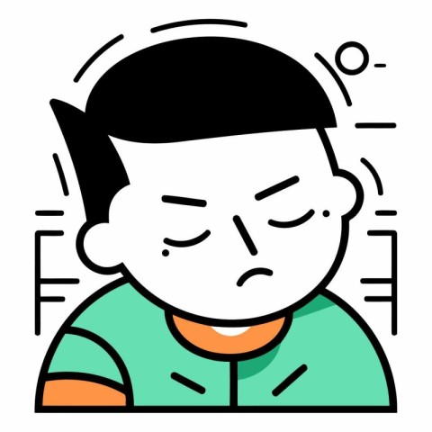 Sick man icon. Flat illustration of sick man vector icon for web