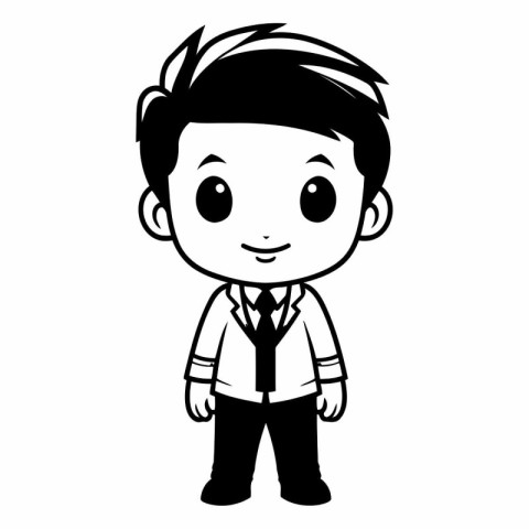 cute boy cartoon on white background graphic design.