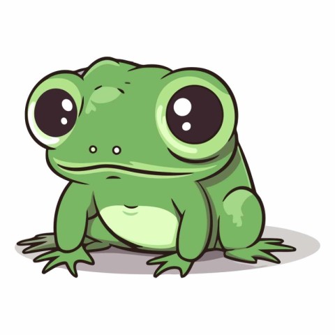 Frog cartoon isolated on a white background vector illustratrion