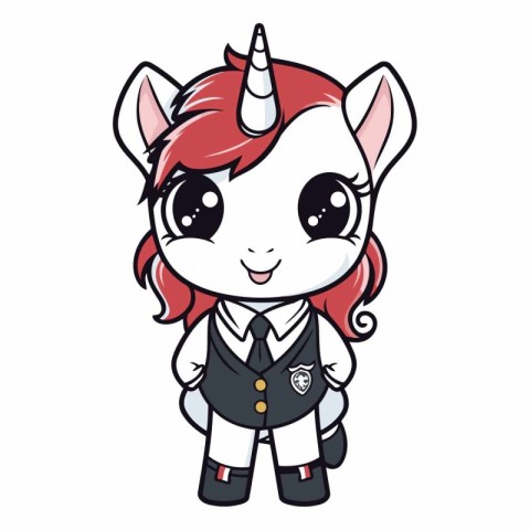 cute little unicorn cartoon vector illustration graphic design v