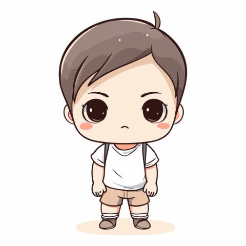 cute little boy cartoon design eps10 graphic