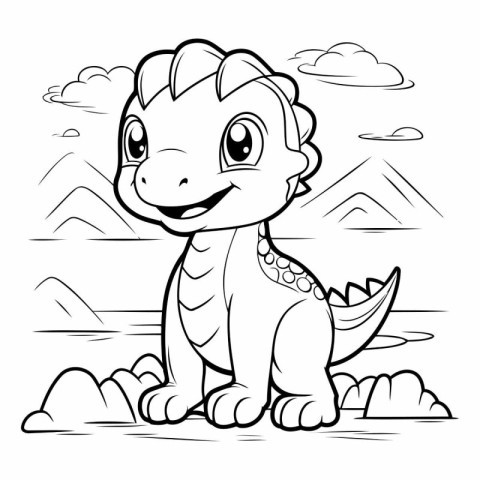 Cute Dinosaur Cartoon Mascot Character Vector Illustration for C