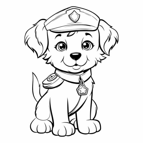 Puppy in the form of a police officer.