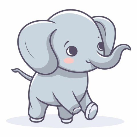 Cute cartoon elephant of a cute little elephant.