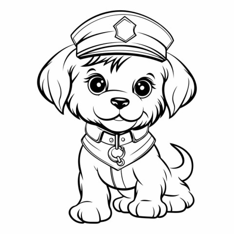 Puppy in the form of a police officer