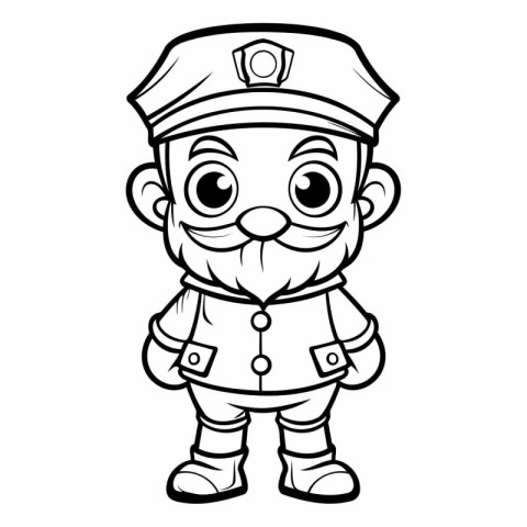 Cute Cartoon Police Officer Character Mascot Vector Illustration