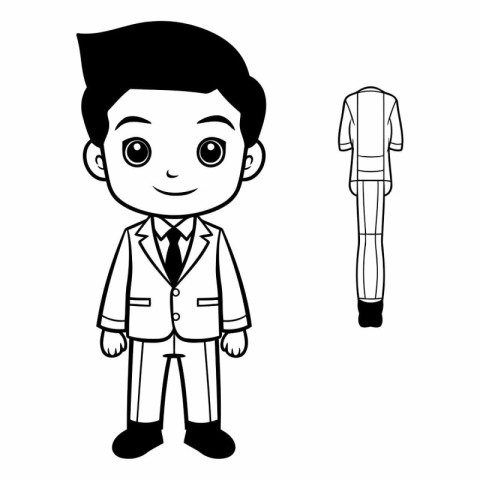 Businessman cartoon with formal suit and tie isolated vector ill