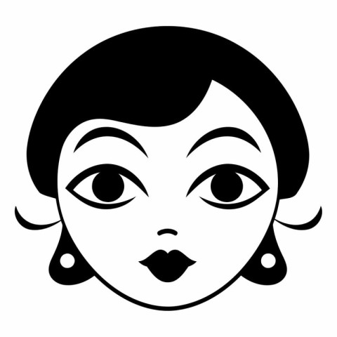 beautiful woman face avatar character vector illustration design