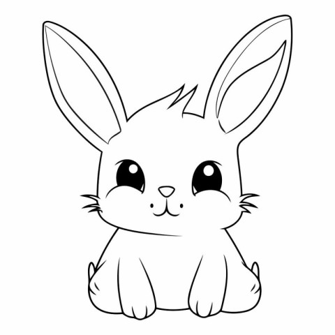 cute little rabbit cartoon vector illustration graphic design in