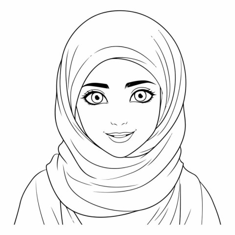 Hijab woman face of muslim woman.