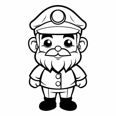 Policeman Cartoon Mascot Character Vector Illustration. EPS10