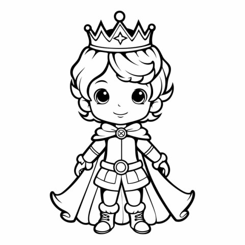 Coloring Page Outline Of cartoon fairy tale princess.