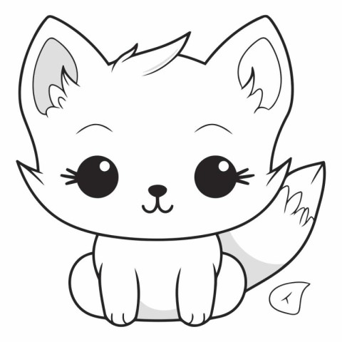 cute little cat kawaii character vector illustartion design