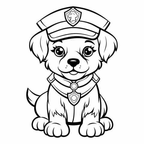 Puppy Police Dog Coloring Book.