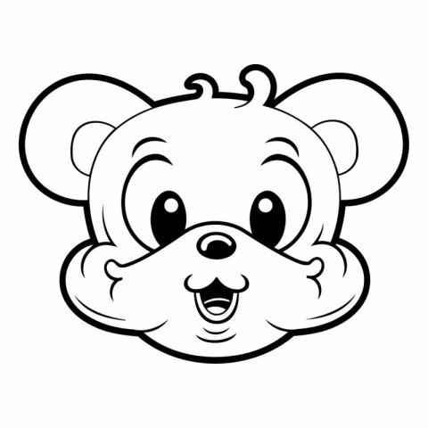 Coloring book for children: funny cartoon koala