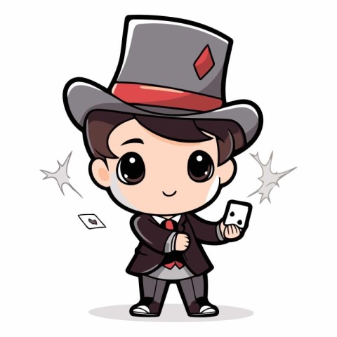 Cute Magician - Cartoon Vector IllustrationÃ¯Â»Â¿