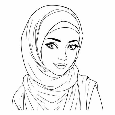 Hijab woman face of a beautiful muslim woman.