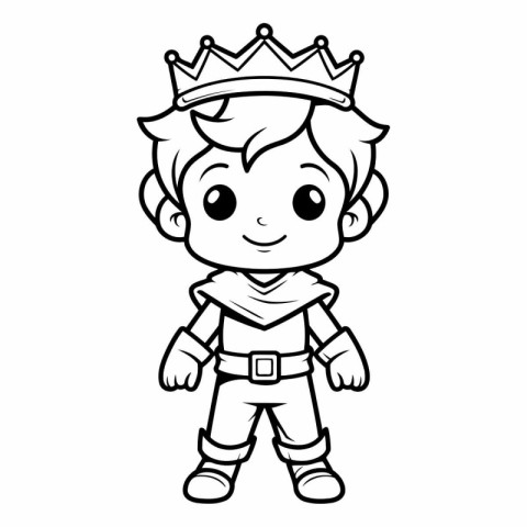 Cute King Cartoon Mascot Character Vector Illustration Graphic D