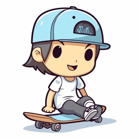 Skateboarder boy riding a skateboard.