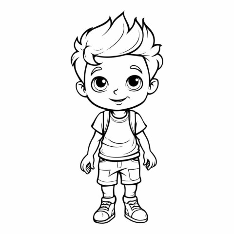 Cute little boy of a cartoon little boy.