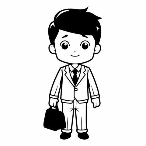 businessman with briefcase icon image vector illustration design