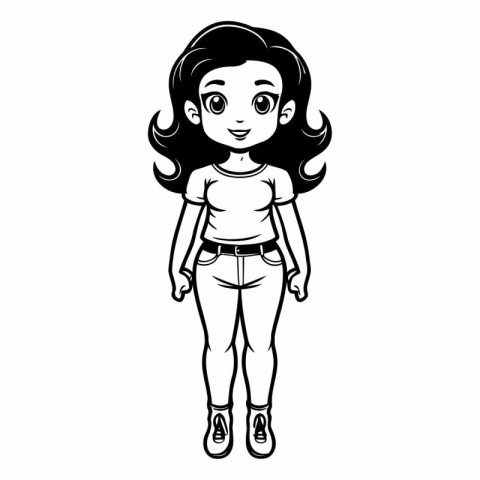 Girl cartoon icon. Kid childhood little and people theme. Isolat