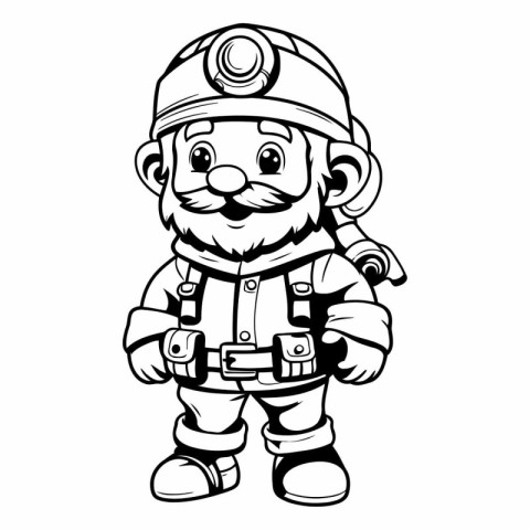 Mascot Illustration of Cute Cartoon Fireman or Fireman Character