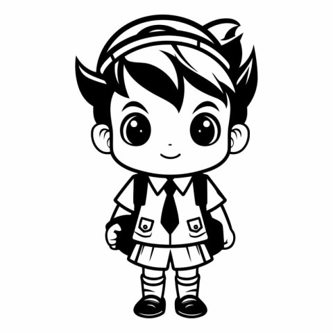 cute little boy with halloween costume cartoon vector illustrati