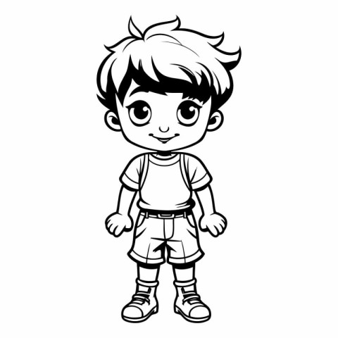 cute boy cartoon on white background graphic design.