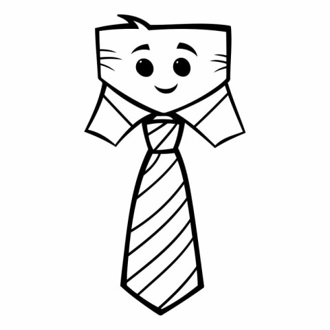 Coloring book for children: business man in a tie (vector)