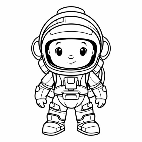 Cute astronaut boy cartoon vector illustration graphic design ve