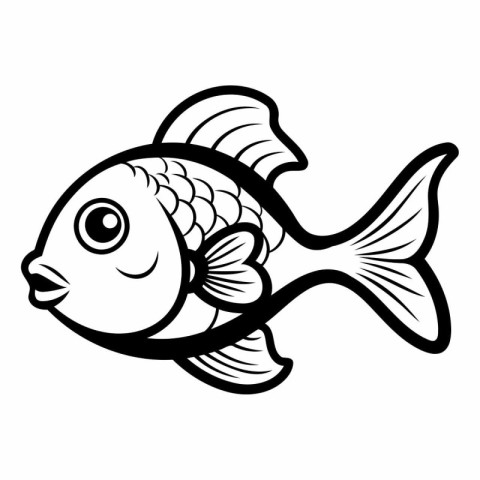 Fish icon of a fish on a white background.