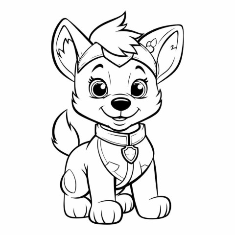 Cute Cartoon Fox. Coloring Book for Children