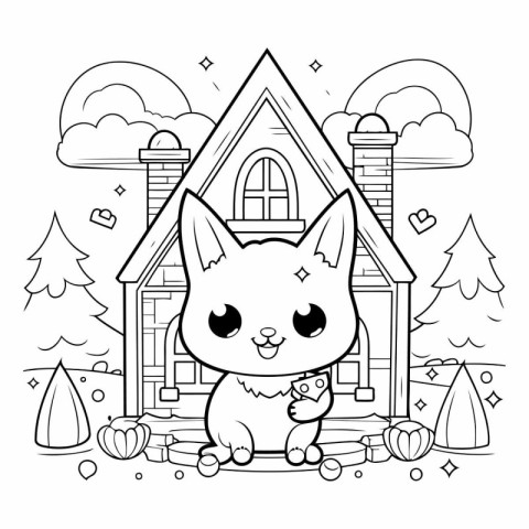 Cat cartoon design. Animal cute zoo life nature and fauna theme