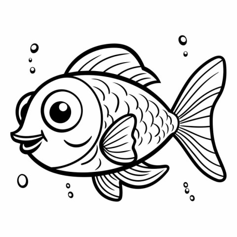 Coloring book for children: Fish (fish).