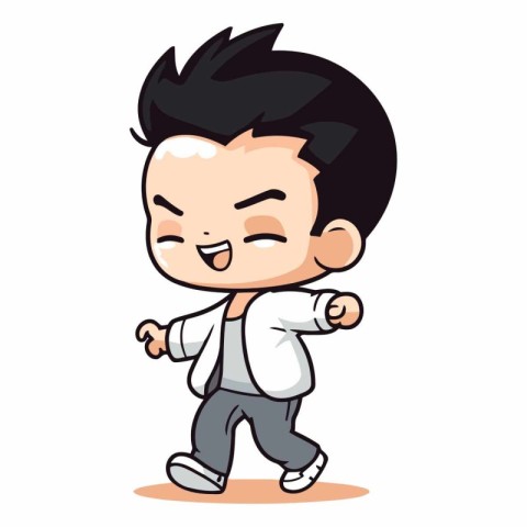 Boy Dancing - Cute Cartoon Vector IllustrationÃ¯Â»Â¿