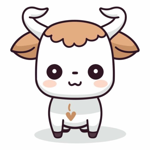 Cute cow cartoon character of a cute cow.