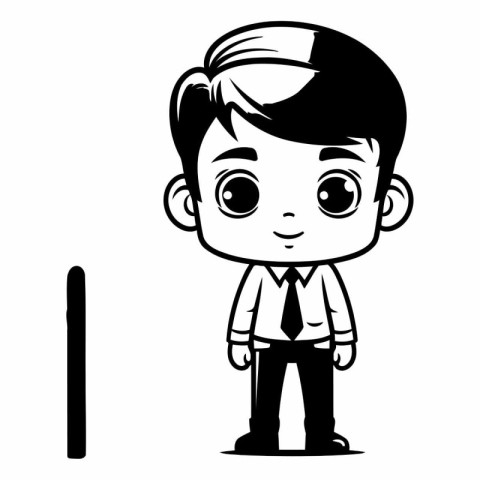 Businessman cartoon character standing on white background vecto