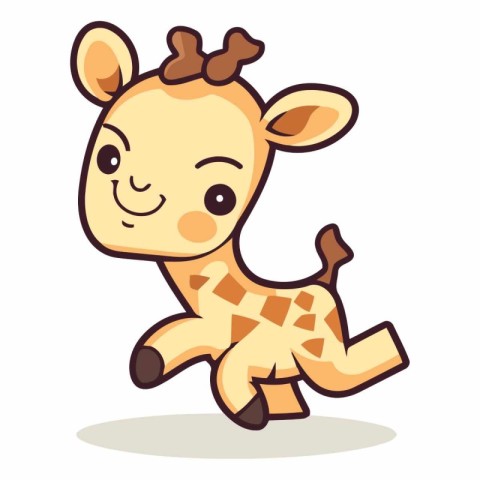 Cute giraffe cartoon character of a cute cartoon giraffe.