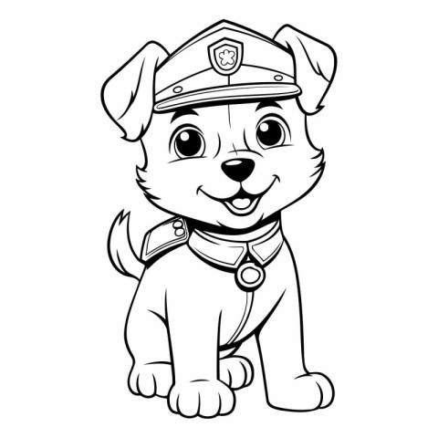 Puppy Police Dog Coloring Book.