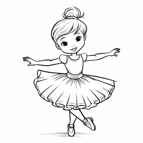 Cute little ballerina in a tutu.