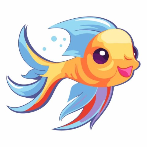 Goldfish icon. Cartoon illustration of goldfish vector icon for