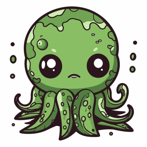 Cute cartoon octopus of a cute octopus.